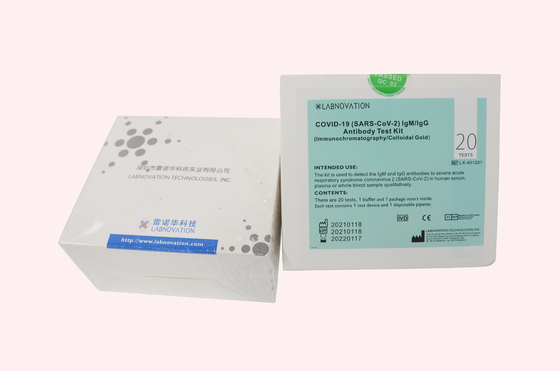 Labnovation CoV-19 IgG IgM急速な反ボディ テスト キット1の低下20ul