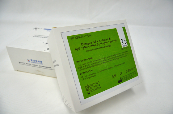 ISO9001 IgG IgMのコンボのデング熱のNS1 Ag急速なテスト キット25PCS