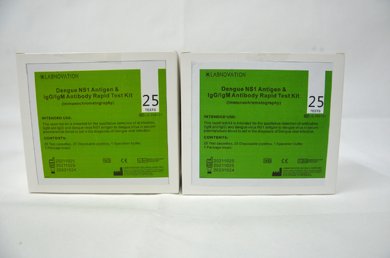 ISO9001 IgG IgMのコンボのデング熱のNS1 Ag急速なテスト キット25PCS